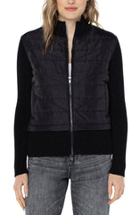 Liverpool Quilted Full Zip Sweater LM8A22SW53