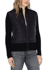 Liverpool Quilted Full Zip Sweater LM8A22SW53