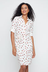 Renuar Woven Cherry Print Dress R4371 E3689A