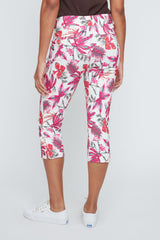 Renuar Paris Fit Woven Capri in Orchid Combo R8088