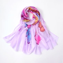 S26006 100% Polyester Lightweight Printed Scarf