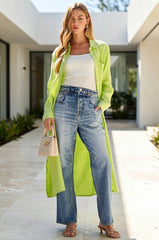 Breathable Cotton Button-Down Duster
