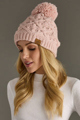 Blush Knit Pom Hat
