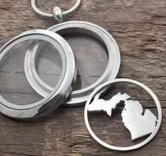 Michigan Glass Locket
