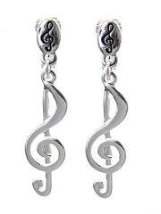 FR4861 Music Double G-CLEF Metal Clip-on Earrings