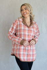 Fletcher Corduroy/Plaid Reversible Shacket | SKT2204
