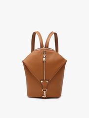 Linnette Foldover Clasp Backpack w/ Zip Compartment | BP2465