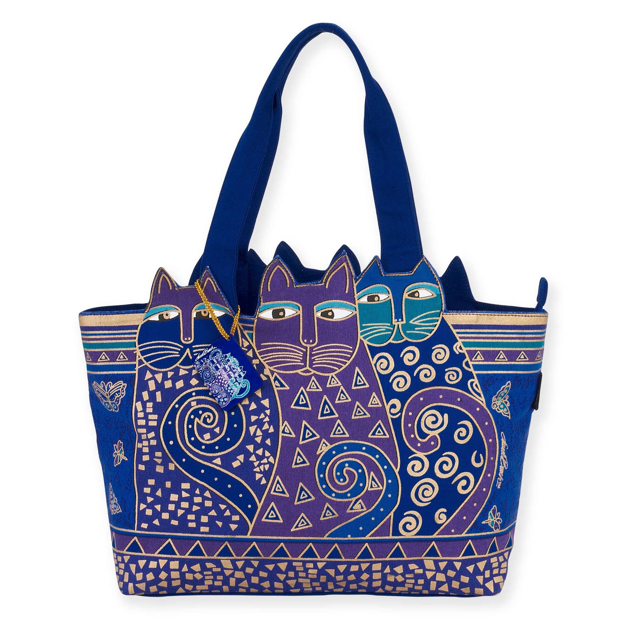 Cat, Indigo Large Cutout Shoulder Tote
