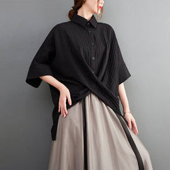 Relaxed Plus-Size Longline Shirt