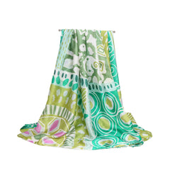 S26070 100% Polyester Satin-Like Lightweight Printed Scarf