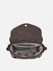 M2167 Lorelei Double Zip Crossbody – Whipstitch Trim