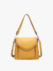 M2167 Lorelei Double Zip Crossbody – Whipstitch Trim