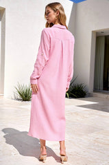Breathable Cotton Button-Down Duster