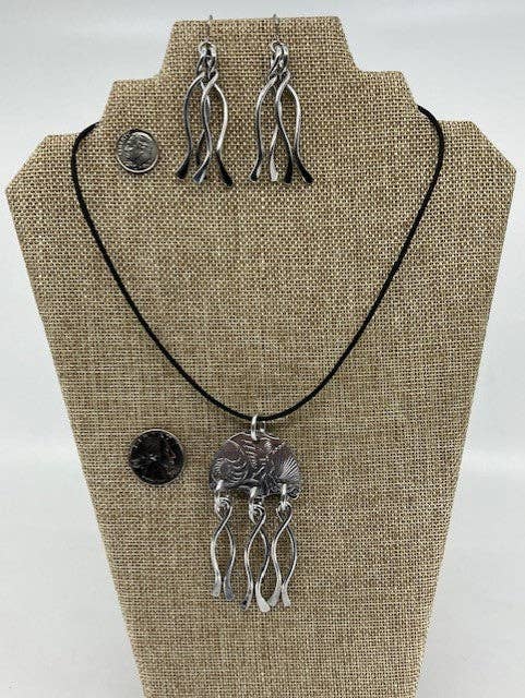 Hypoallergenic Aluminum Jellyfish Jewelry Set