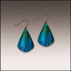 Blue Nature Abstract Short Drop Handmade Earrings