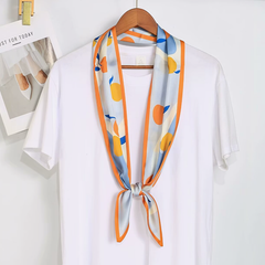 S26127 Fruit Pattern 100% Polyester Skinny Scarf