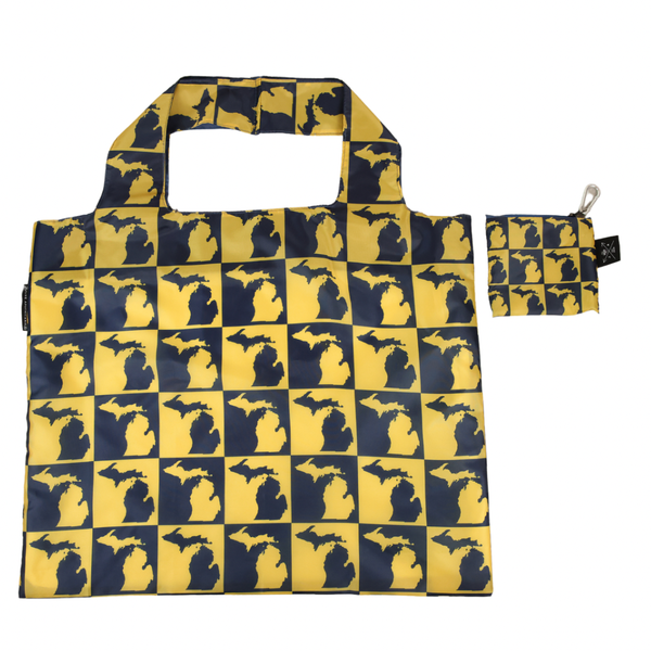 Maize and Blue Michigan Eco Reusable Bag