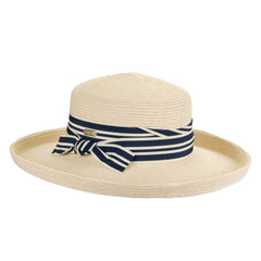 Ivory, Paper Braid Boater, Brim 3