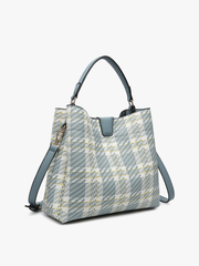 Tati Plaid Satchel w/ Inner Slip Pockets | M1951PLD