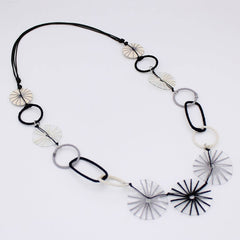 Monochrome Twist Threaded Loop Necklace