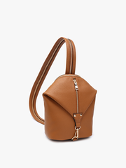 Linnette Foldover Clasp Backpack w/ Zip Compartment | BP2465
