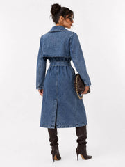 CLADC0031: Aspen Denim Fur Coat