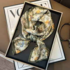 S26087 100% Silk Skinny Scarf