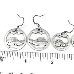Great Lakes Freighter Petite or Large earrings