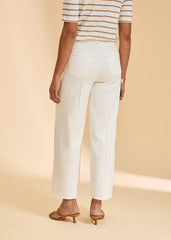 FDJ Olivia Wide Leg Ankle Jeans in Ivory 2201948