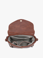 M2167 Lorelei Double Zip Crossbody – Whipstitch Trim