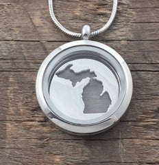 Michigan Glass Locket