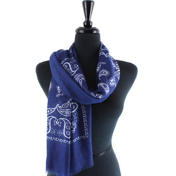 S26044 Paisley Pattern Polyester Lightweight Print Scarf