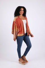 Maple Bloom Artisan Kimono Cardigan in Patchwork