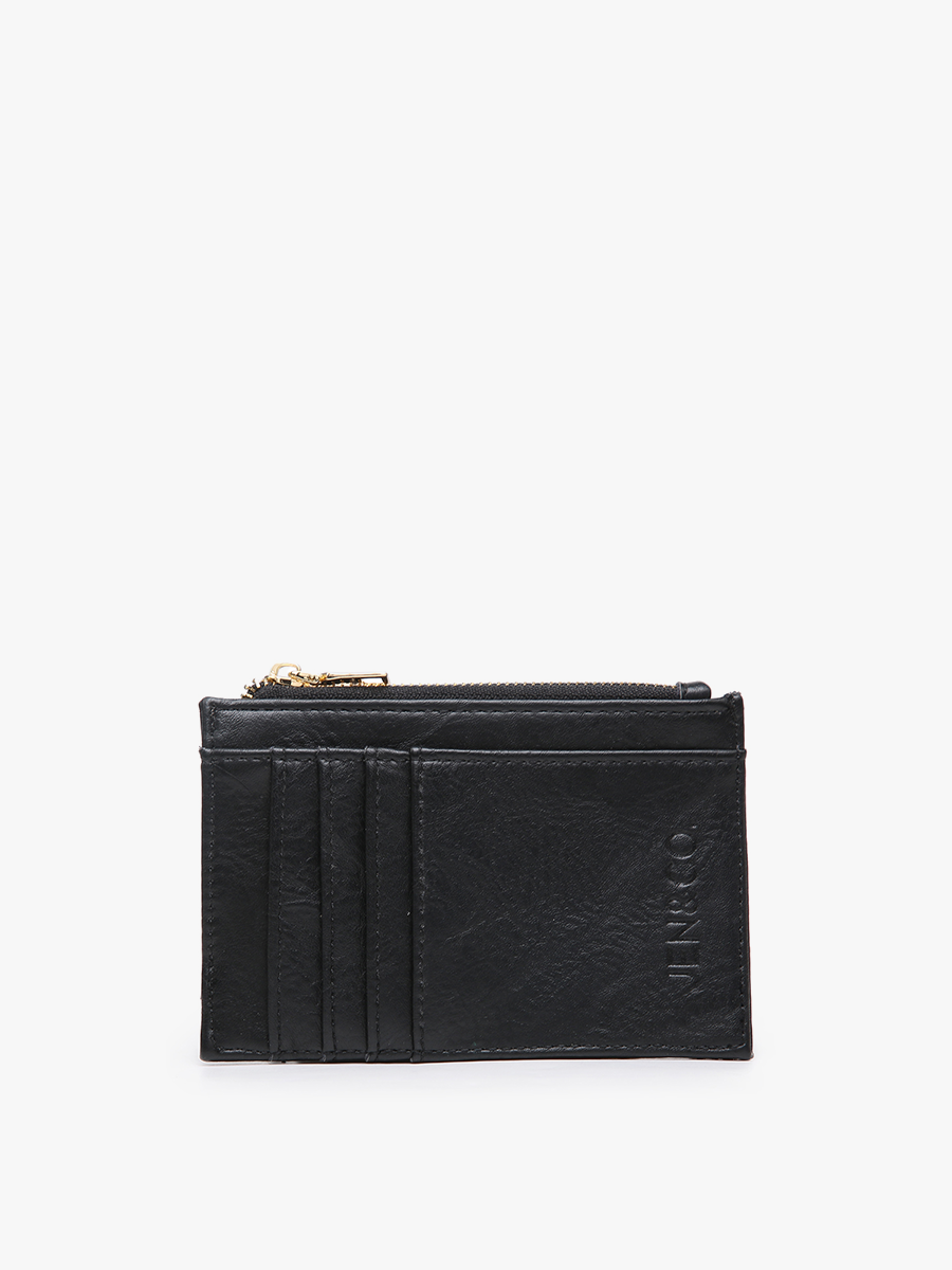 WL1991 Sia Zip Card Holder Wallet – Compact Vegan Leather