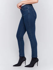 Charlie B C5309X - 431A Cuffed Hem Jeans in Dark Blue