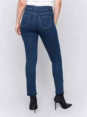 Charlie B C5309X - 431A Cuffed Hem Jeans in Dark Blue