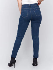 Charlie B C5309X - 431A Cuffed Hem Jeans in Dark Blue