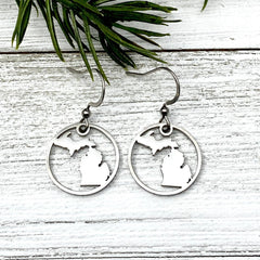 Michigan Circle Earrings Petite or Mini