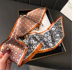 S26161 Printed 100% Polyester Skinny Scarf