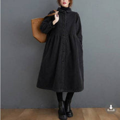 Relaxed Plus-Size Longline Coat