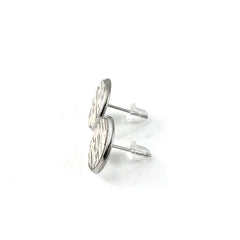 Birch post earrings, genuine cork