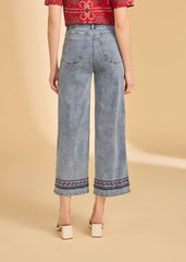 FDJ Pull On Wide Crop Jeans 2439669