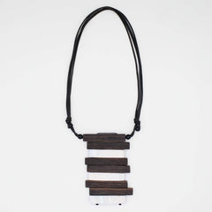 Aurora Wood and Shell Inlay Pendant