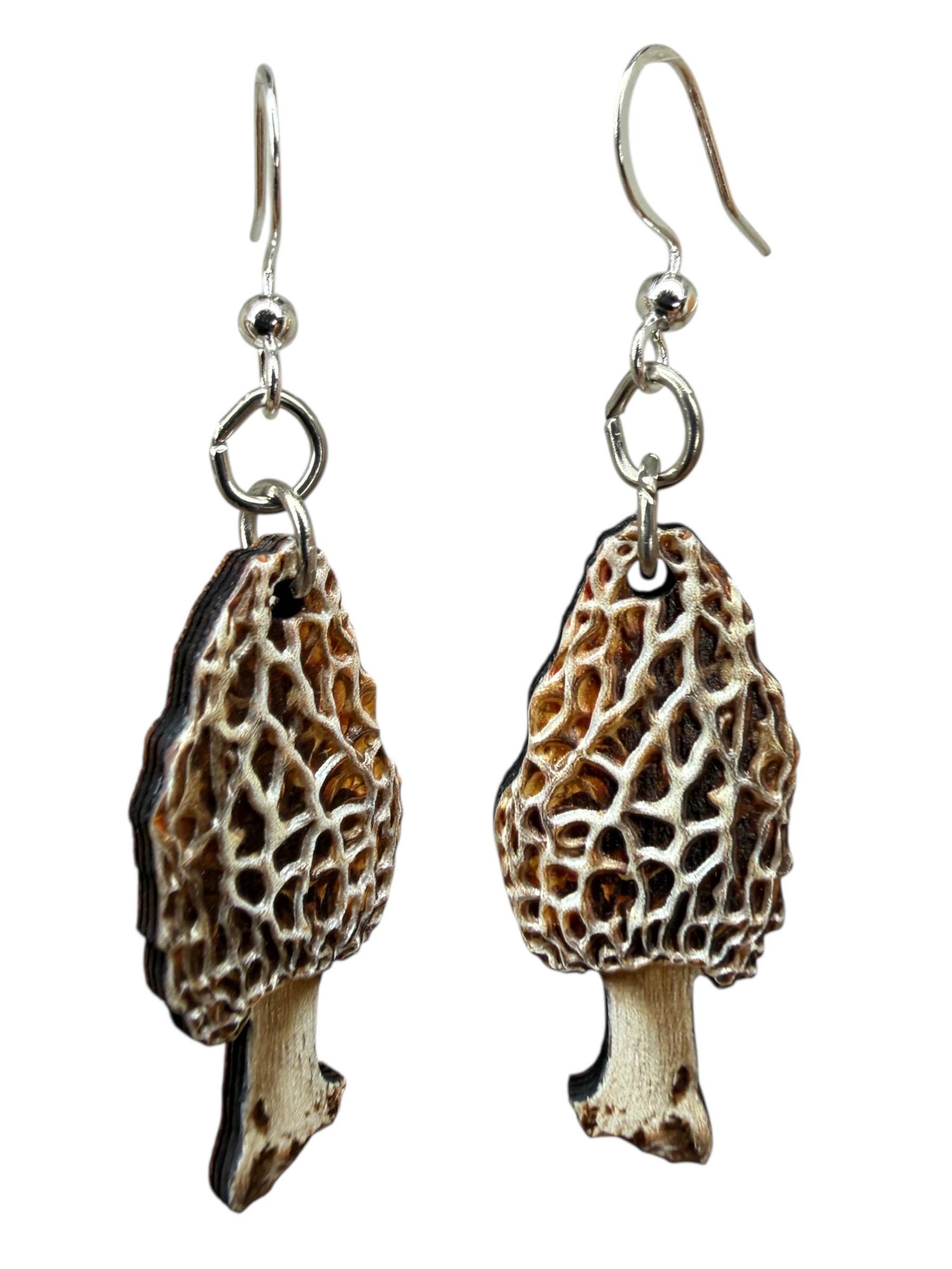 Morel Mushroom Earrings #223