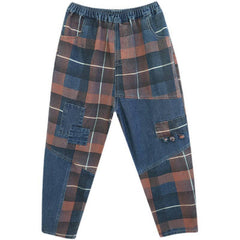 Colorblock Plus-Size Relaxed Denim Pants