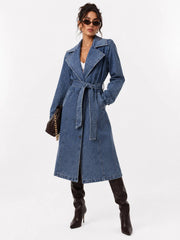 CLADC0031: Aspen Denim Fur Coat