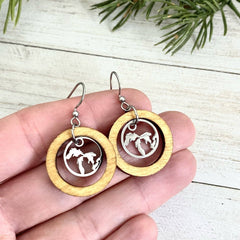 Great Lakes Wooden Hoop Earrings