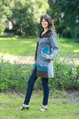Embroidered Retro Hippie Jacket with Embroidery