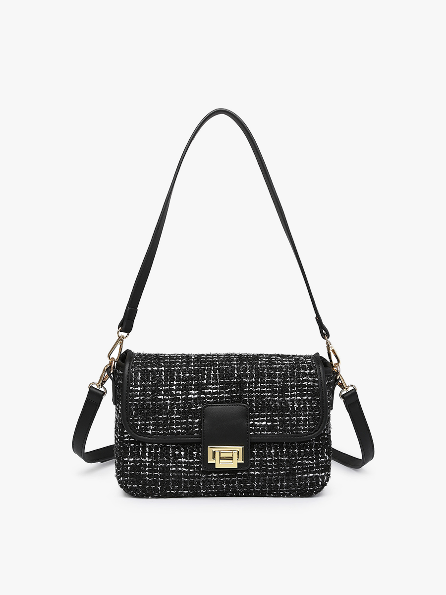 Elodie Tweed Gold Accent Crossbody | M2169TWD