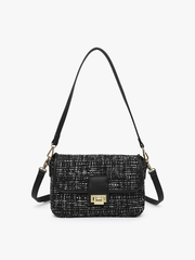 Elodie Tweed Gold Accent Crossbody | M2169TWD